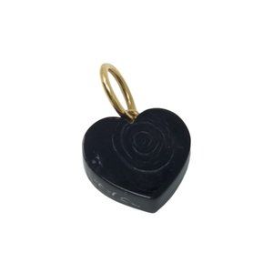 Bernard K Passman Heart Black Coral 14k Pendant
